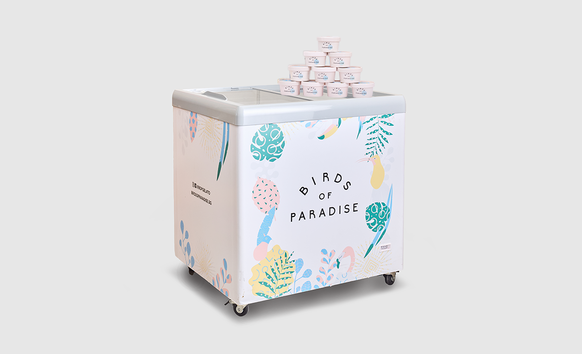 Gelato Party Cups with Large Chest Freezer