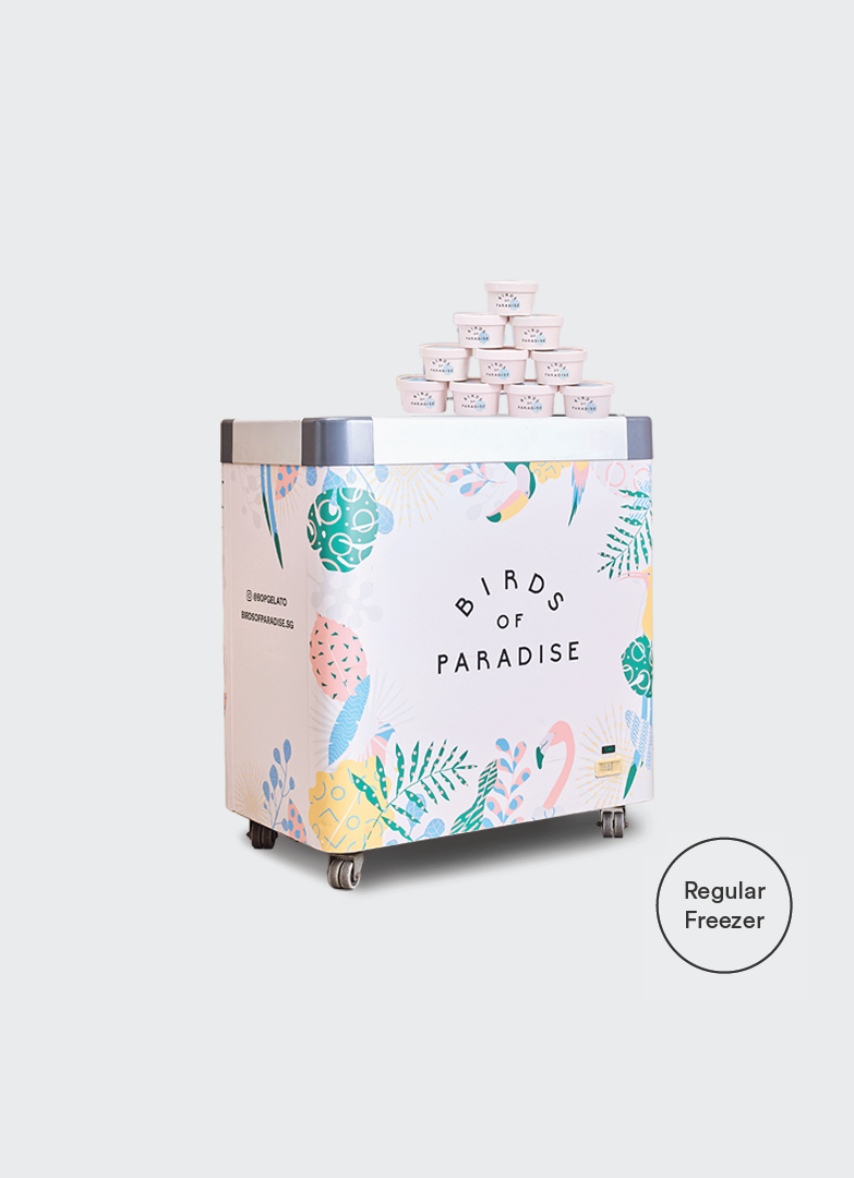 Gelato Party Cups with Regular Chest Freezer